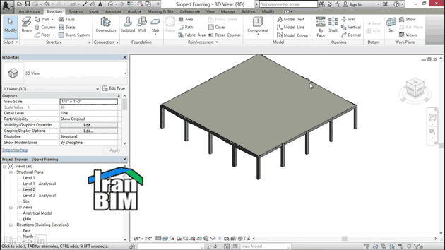 تصحیح اتصال floor یا slab به سازه در رویت