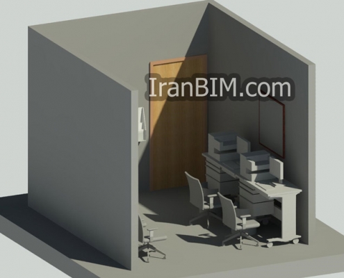 مدل آماده رویت اتاق ساده revit model