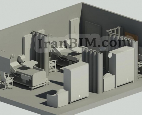 اتاق بیمار در رویت مدل آماده Hospital room