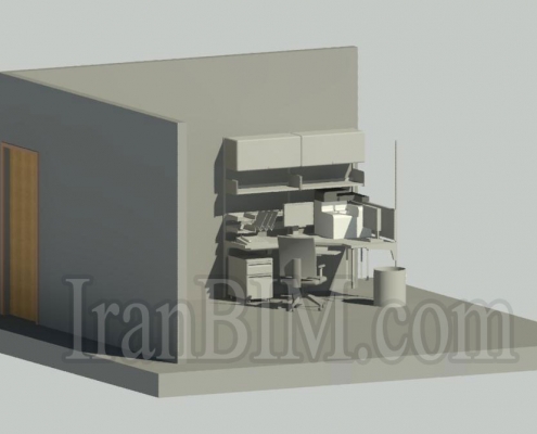 اتاق اداری مدل آماده رویت تک نفره