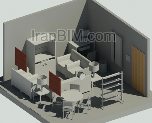 مدل آماده رویت اتاق نشیمن خصوصی