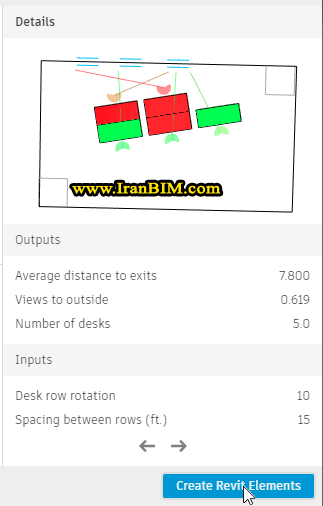 گزینه ایجاد Revit Elements