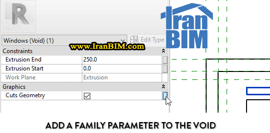 Voids پارامترهای type  و هندسه Family را کاهش می دهد