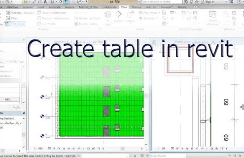 ایجاد جدول در revit