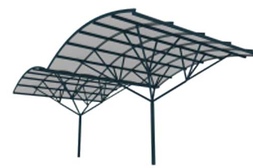 سایبان پارکینگ با پوشش U.PVC lM-102