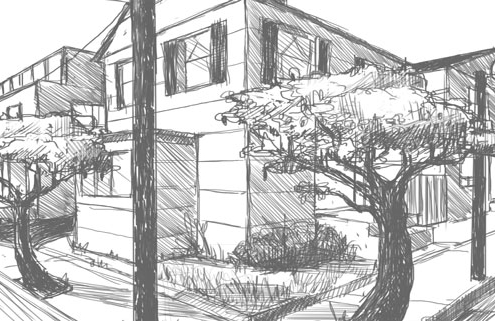 آموزش Lynda Drawing 2-Point Perspective