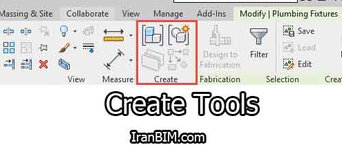 کاربرد ابزار Create در رویت Revit