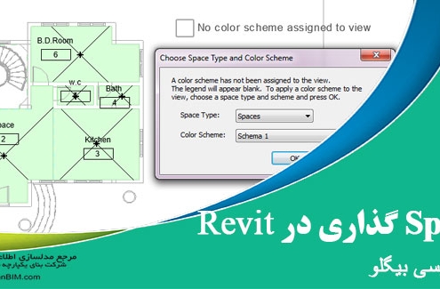 آموزش Space گذاری در نرم افزار Revit