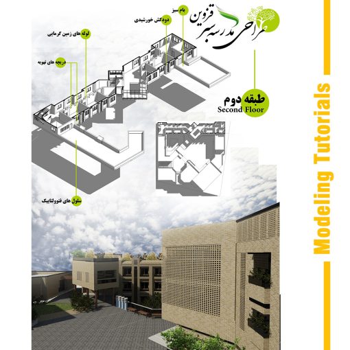 آموزش پروژه مدلسازی و تحلیل رفتار حرارتی مدرسه سبز قزوین در دیزایین بیلدر